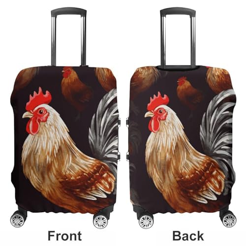 Shine Rooster Luggage Cover Elastic Suitcase Protector Case Anti-Scratch Washable Baggage Covers Protector For Traveling, Aircraft Consignment XL3