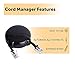 Softalk Cord Manager Retractable Phone Cord Detangler Cable for Landlines and Office Telephones, Black, 8 ft
