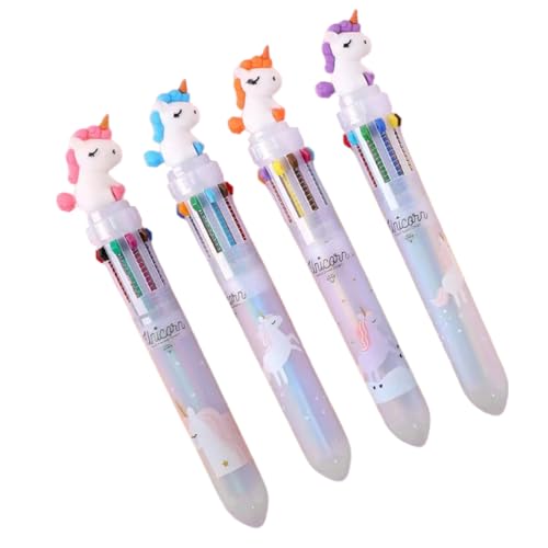 LuLiyLdJ Bolígrafos retráctiles multicolores 10 en 1, bolígrafo de unicornio de dibujos...