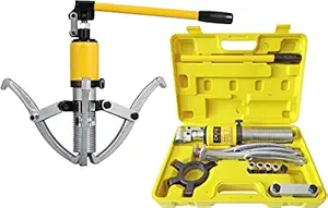 DUMDAAR 10 Ton Hydraulic Puller Automotive Tool Wheel Bearing Pulling Separator Kit Bearing Hub Puller Garage Tooling Bearing pullers Lever Tool