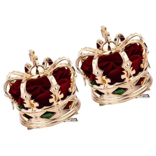 Couronne Royale Médiévale Pince à Cheveux Fille pour Coiffure Halloween sans Glisser