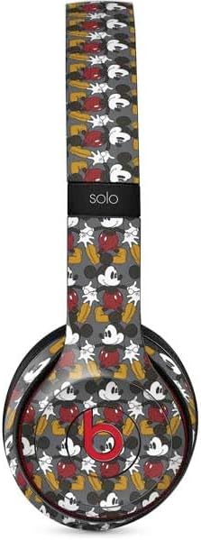 Skinit Decal Audio Skin Compatible with Beats Solo 3 Wireless - Officially Licensed Disney Mickey Mouse Vintage Pattern Design