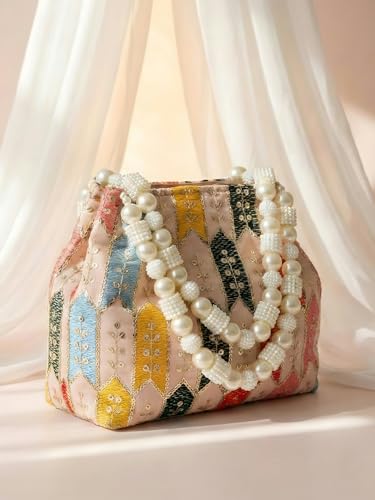 Image of Adiva Potli Handbags For Women | Potli Bags For Ladies For Wedding | Potli Bags For Women | Wedding Bags For Woman | Batwa Potlis Hand Bag | Designer Potli Bag For Ladies For Marriage
