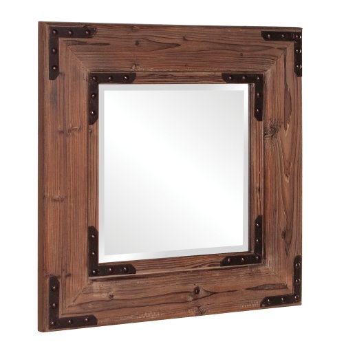 Howard Elliott 37069 Caldwell Square Mirror, Natural Wood