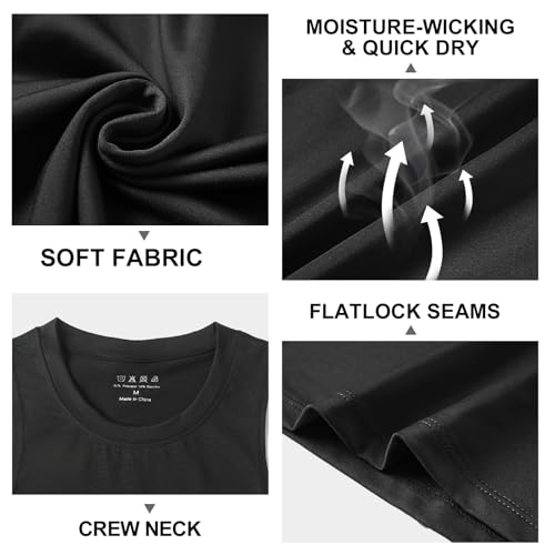 Boys Tank Top Athletic Compression Sleeveless Shirt Quick Dry Basketball Football Undershirt Base Layer4