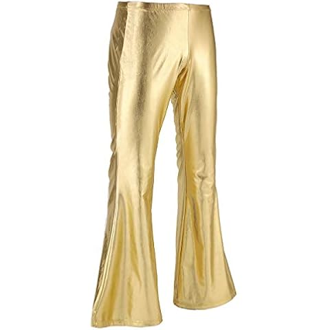 Pantalón de Danza Campana Dorado iiniim para Hombre Cover