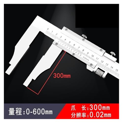 Calibrador Vernier Mecánico 0-600mm 300mm 0.02mm miniatura 2