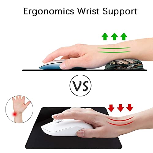 Ergonomic Mouse Pad With Wrist Rest Support,Moon And Stars,Non-Slip Rubber Base Wrist Rest Pad For Home Office Laptop Easy Typing & Pain Relief #TOP1