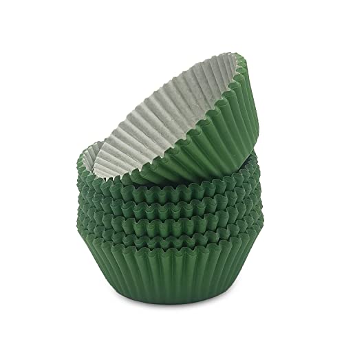 Image of Standard Baking Cups, Classic Green Greaseproof Festive Cupcake Liners, 150-Count