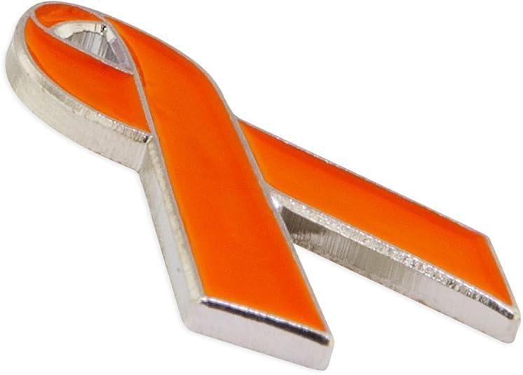 Épinglette de sensibilisation ruban orange PinMart en émail solidaire - 3