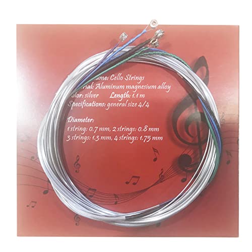 Image of Lykos Cello Strings 1 Full Set A D G and C for 3 /4 and 4 /4 Size Cello, Experience the Rich and Powerful Sound Premium Quality for All Levels