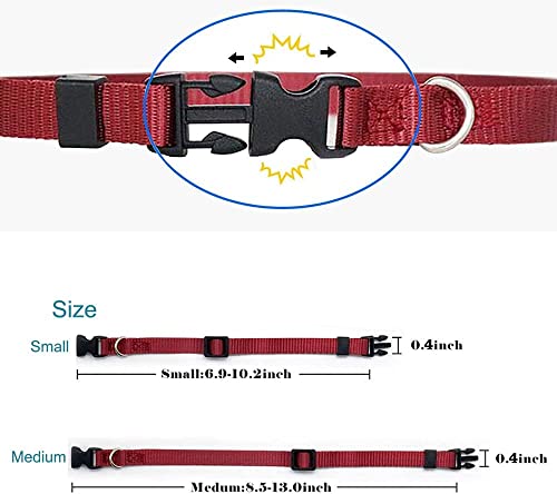 Image of Puppy ID Collars I Identification Soft Nylon I Puppy Collars, Adjustable Breakaway Safety I Whelping Litter Collars for Newborn I Puppies Kitten I Pack of-1 (10MM Plain Collar)