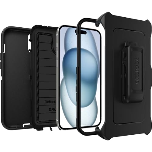 OtterBox iPhone 15 Plus and iPhone 14 Plus Defender Series Pro Case - Black, screenless, Rugged & Durable, with Port Protection, Includes Holster Clip Kickstand - image 4