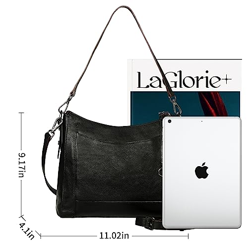 Image of Iswee Leather Crossbody Bags for Women Shoulder Purse Medium Hobo Genuine Leather Satchel Purses and Handbags