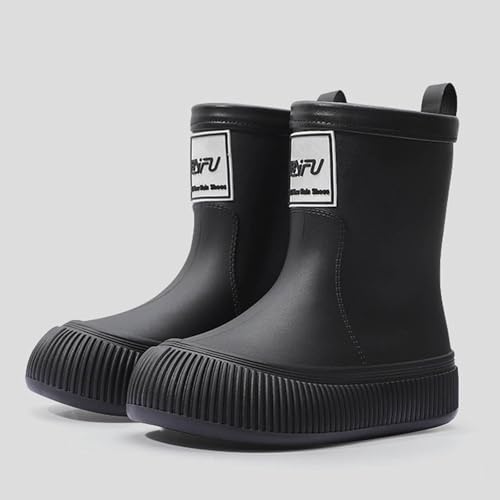 Short Rain Boots Rubber Rain Boots Toddler Kids Rain Boots for Girls Boys Waterproof Rainboots Easy-on Rain Shoes3