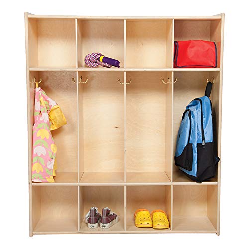 Sprogs Wooden Five-Section Locker Unit without Seat - Unassembled, SPG-4155 - Thumbnail 3