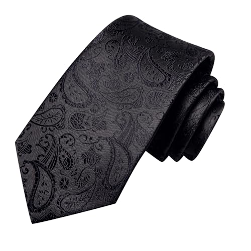 Image of Hi-Tie Mens 70inches Tie Set Extra Long Necktie for Men Cufflinks Handkerchief Big Tall Men Business Wedding