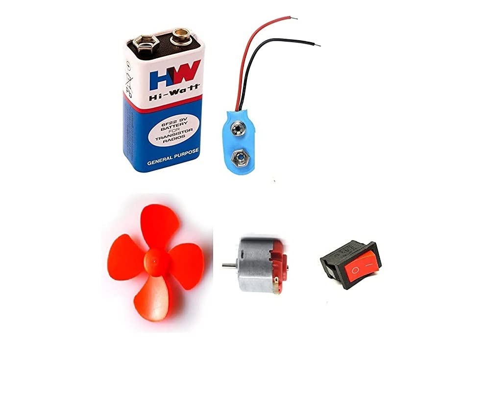 JS Enterprises 3-9 volt Dc Toy motor with Fan Blade, 9V Battery, Snapper and SPDT Switch for small application and DIY kits for Hobby Projects (B0C1P2M7F1) Amazon Price History, Amazon Price Tracker