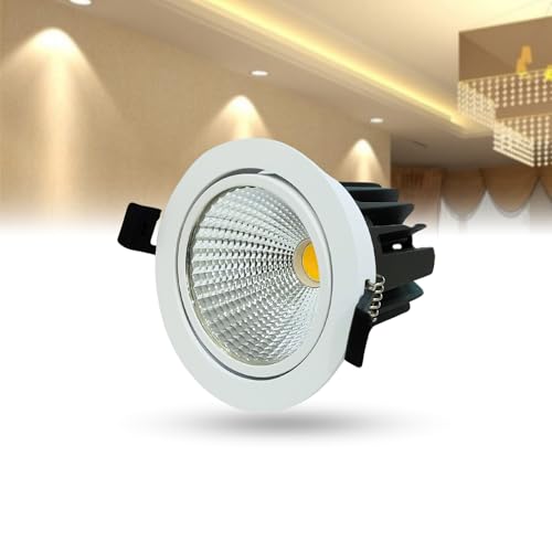 Image of D'Mak Moveble LED COB Light | Recessed LED Ceiling Light for Indoor Lighting | Warm White Color | Aluminium Body (1, 18 Watt)