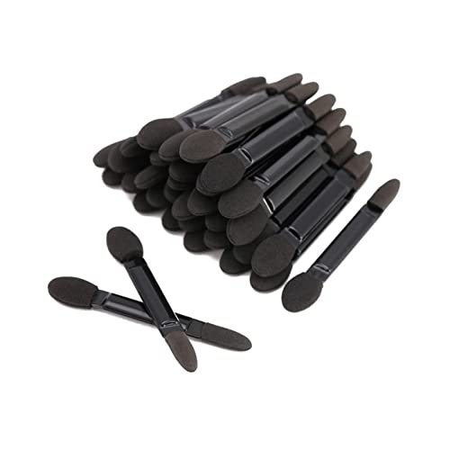 アイシャドウブラシ スポンジチップ 使い捨て ダブル アイシャドウブラシ 携帯便利 化粧 出張 旅行 携帯用 業務用 50本入り