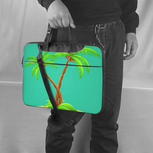 Sac d'ordinateur portable haut de gamme imprimé palmier relief 3D