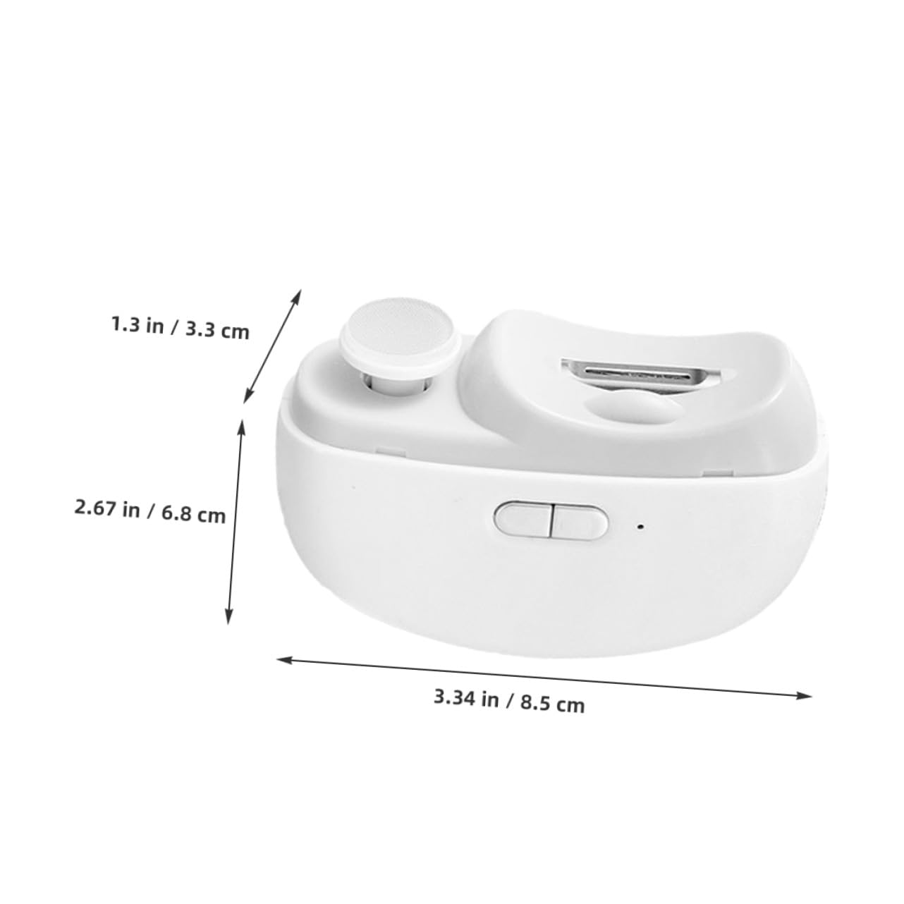 500mah Tagliaunghie Bianco Ricaricabile Automatico Elettrico | Doppia Funzione con Luce, Due Velocità di Rotazione, Abs e Lega, per Adulti e Ragazzo Ragazza