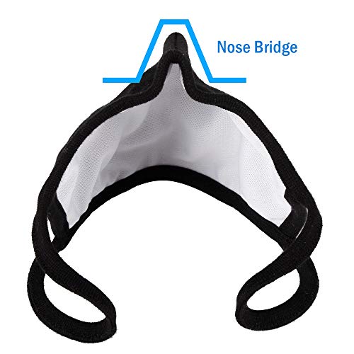 WITHMOONS Cloth Face Mask Washable Reusable 3-Ply Mouth Shield Breathable with Nose Wire 4PACK EU0304 - Image 3