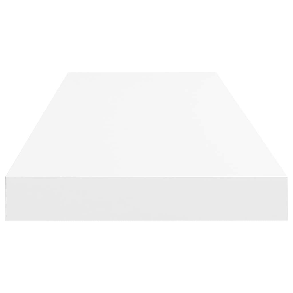 Juego de 2 estantes flotantes blancos, 80 x 23,5 x 3,8 cm, tablero de panal de MDF, soporte invisible, para sala de estar, dormitorio, oficina, decoración de pared versátil