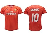 ✅ Versión de corona roja. Camiseta Oficial Real Madrid Modric roja Third 2018 2019 en blíster Regalo, Rojo, M