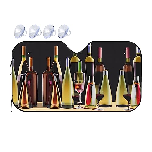 Parasol para parabrisas de coche copas vino protector ventana delantera