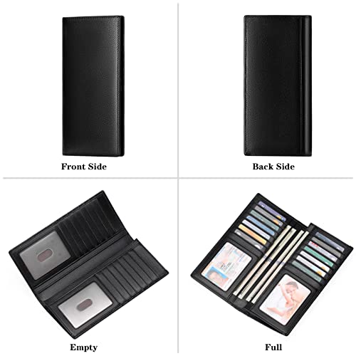 FALAN MULE Wallets for Men Genuine Leather RFID Blocking Slim Mens Wallet Bifold Credit Card Holder for Men3