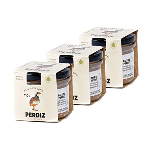 Lote de 3 paté de perdiz, maceta de 110 g
