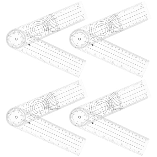 Juego de 4 Goniómetros de Plástico 8 pulgadas miniatura 1