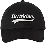 Army Universe Electrician Embroidered Baseball Cap | Funny Electrician Technician Gift Adjustable Dad Hat for Men & Women, Black