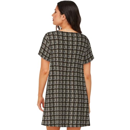 Chemise de nuit manches courtes avec imprimé koala poétique - 5