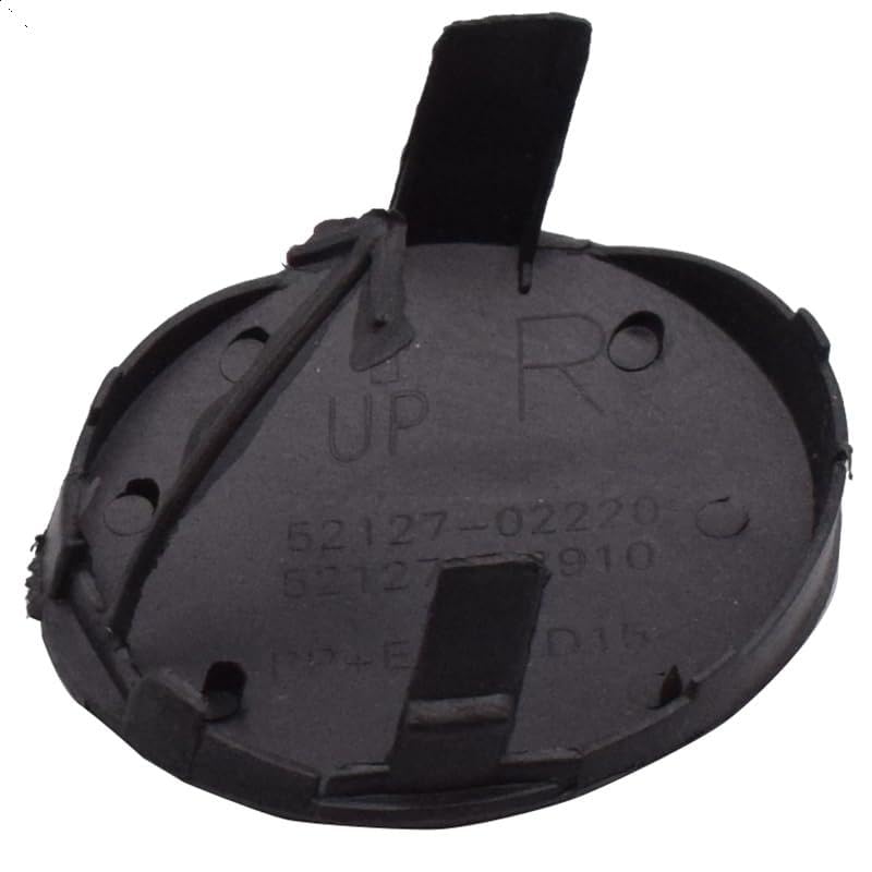 1 Pair Left and Right Front Bumper Tow Hook Cover Cap for Toyota Corolla 52127-02910 52128-02910 Black Plastic