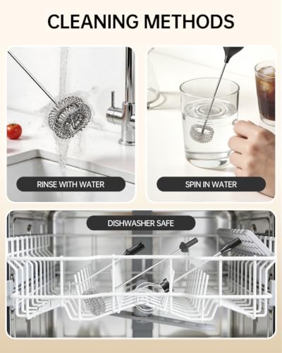 Image of CIRCLE JOY Electric Milk Frother with Variable Speed & 3 Detachable Whisk | Rechargeable Coffee Frother with Stand & Storage Box, Electric Drink Mixer Handheld Stirrer for Latte Cappuccino Matcha Milk