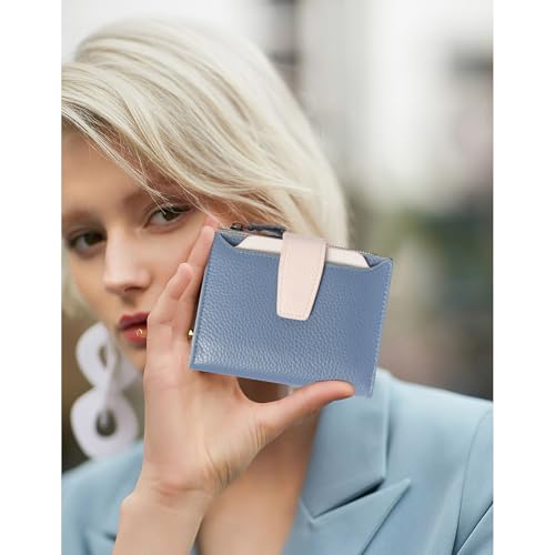 Image of FALAN MULE Small Wallet for Women Leather Bifold Compact RFID Blocking Small Womens Wallet Purse