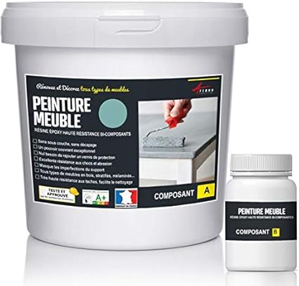 ARCANE INDUSTRIES - Pintura para muebles de cocina (madera laminada melamina, puerta armario, resina de superficie de trabajo RAL 6034 turquesa pastel - Kit de 2,5 kg hasta 30 m2 para 2 capas