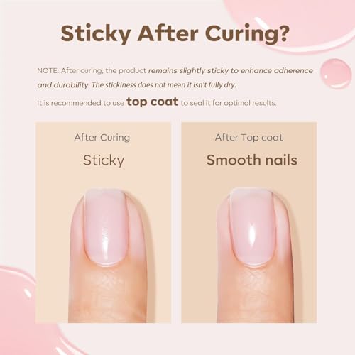 Image of modelones Builder Nail Set, Builder Base Colors Nude Netural- 6Colors, Soft Blush Hard Strengthener Rubber Base Gel Polish 8-in-One Extension LED Nail Lamp Cured