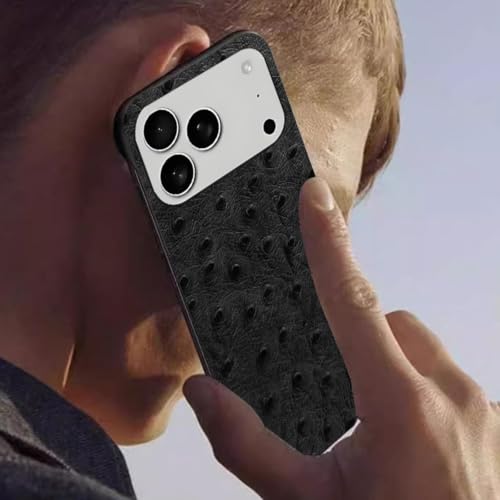 Mince coque pour iPhone 17 en cuir véritable anti rayures