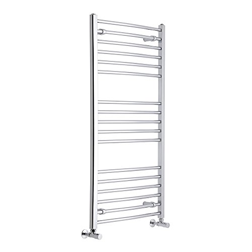 Preisvergleich Produktbild Hudson Reed Handtuchheizkörper Krakatoa - Handtuchwärmer mit Leitersprossen Gewölbt - 1200 mm x 600 mm Chrom