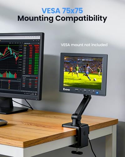 Eyoyo 8" Small Security Monitor, 1024x768 4:3 LCD, HDMI VGA BNC AV Input - image 8