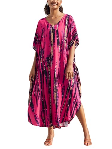 Image of Kaftan Dresses for Women Plus Size Bathing Suit Cover up Caftan Maxi Beach Dresses