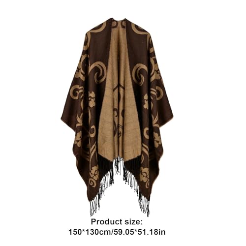 Poncho ouvert sur le devant réversible pour changer de style en un geste - 4