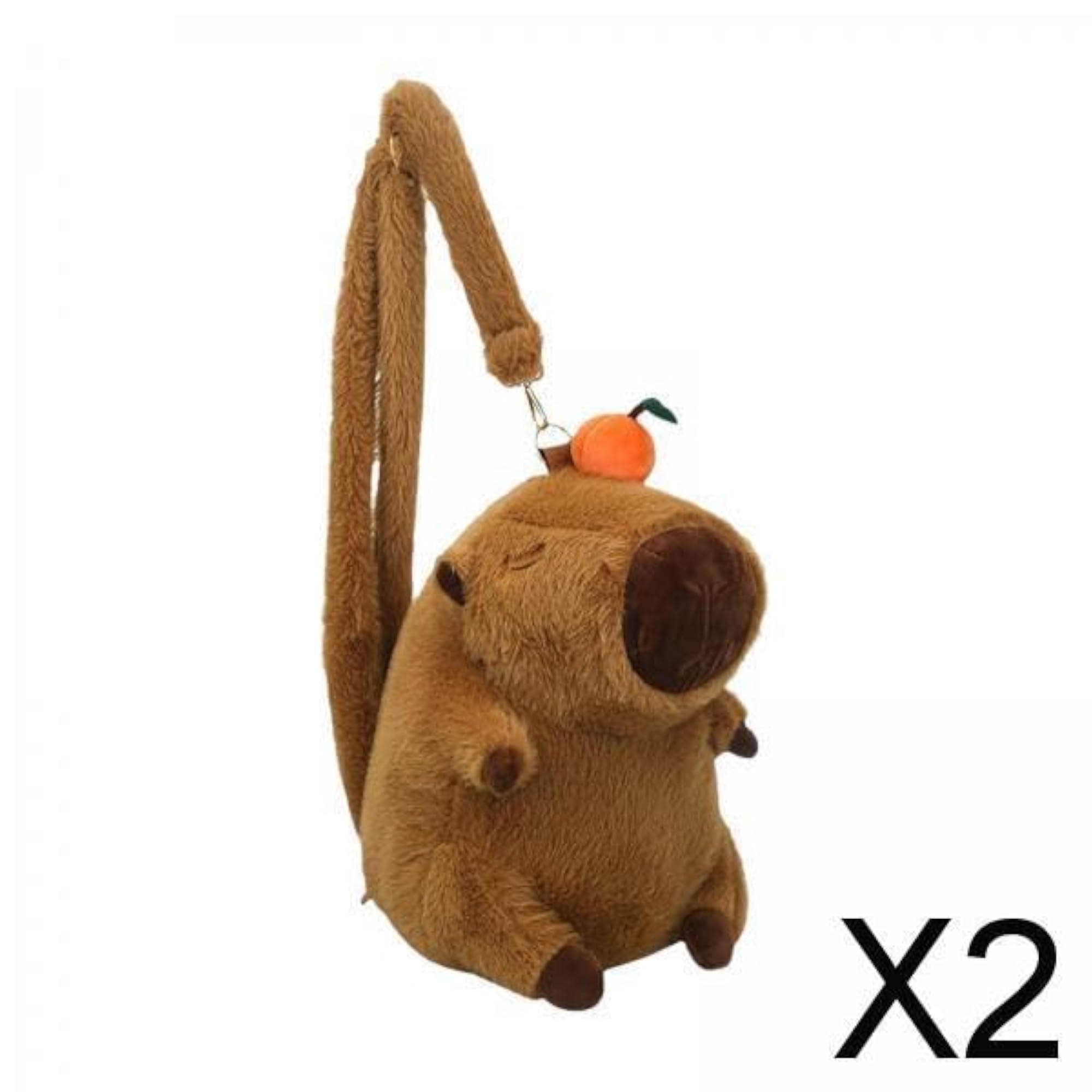 2xPlush Capybara Backpack Gift Lightweight Daypack