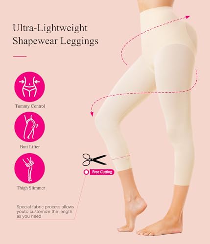 Nebility Seamless Leggings for Women Tummy Control Butt Lifting Shapewear Pants Body Shaper Light Shaping Slip Underwear3