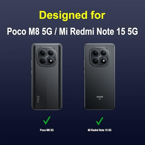 Image of Zapcase Back Case Cover for Poco M8 5G | Compatible for Poco M8 5G Back Cover | Liquid Silicon Magic Case with Camera Protection | Sapphire