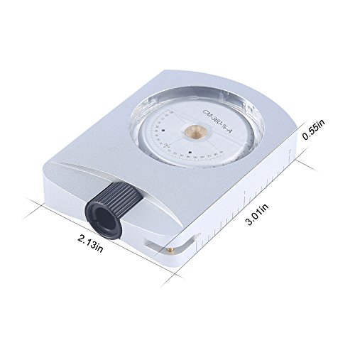 Ueasy Professional Aluminum Accurate Altimeter Compact Handheld Clinometer for Measuring Heights Slopes Angles Silver - Thumbnail 3