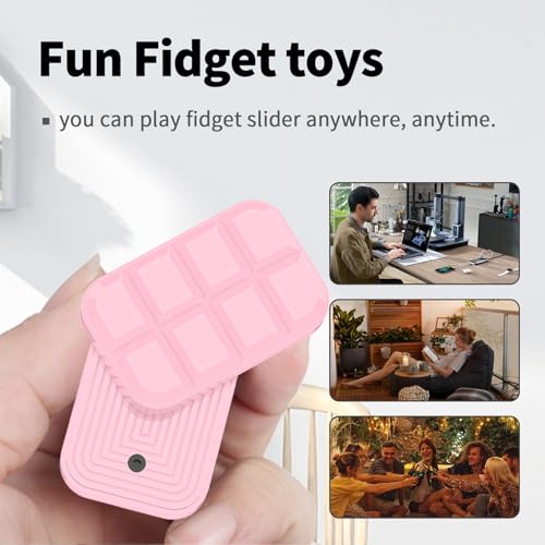 Image of Fidget Toys Adults Metal Fidget Slider Magnetic EDC Haptic Fidget Toys for Adults (Chocolate Pink)